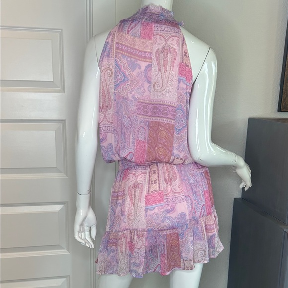 Fate Pink Purple Paisley Mini Dress - Picture 4 of 9